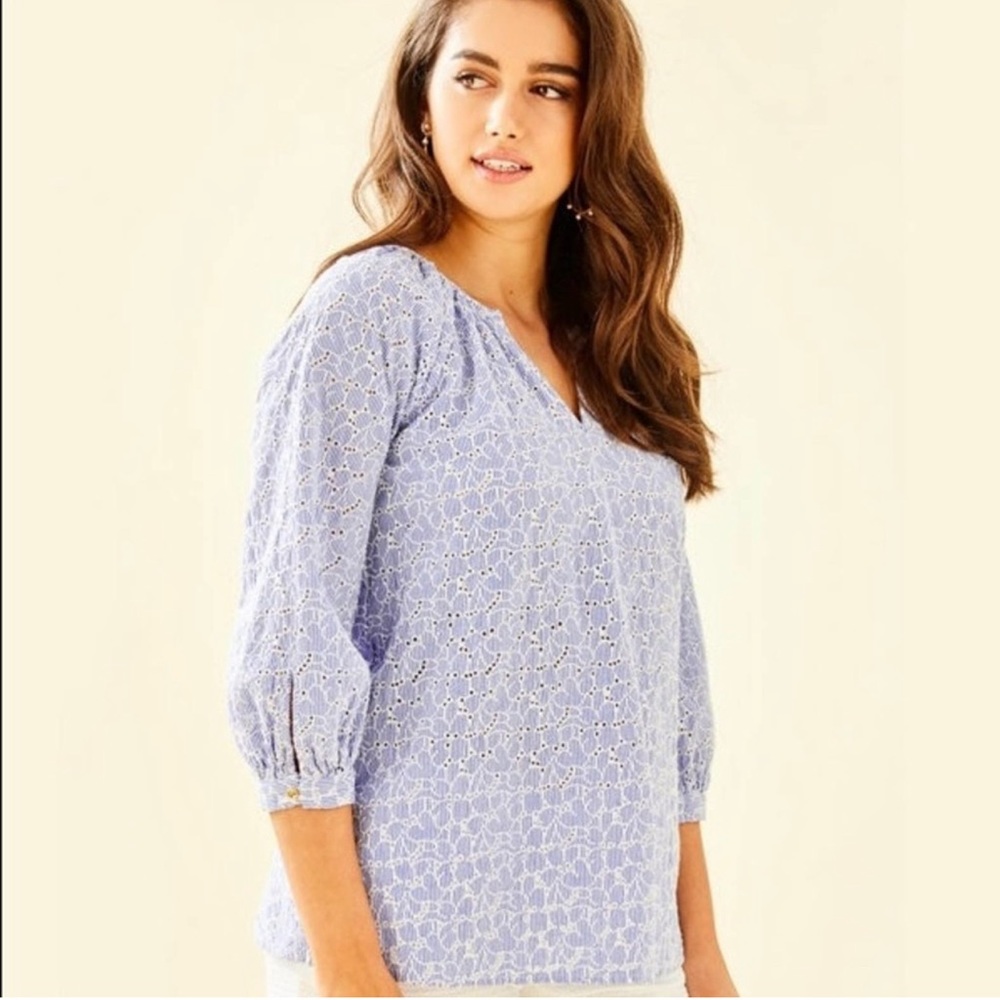 LILLY PULITZER 3/4 Sleeve Willa Top